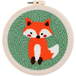 Punch Needle : Renard - avec cadre - Figured'Art