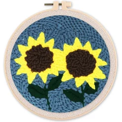 Punch Needle : Tournesols - avec cadre - Figured'Art