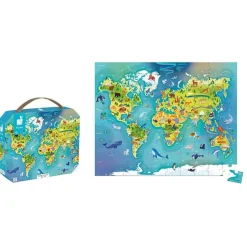 Puzzle 100 pièces : Monde - Janod