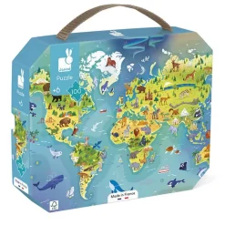 Puzzle 100 pièces : Monde - Janod