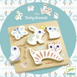 Puzzle à encastrement 5 pièces : BabyAnimali - Djeco