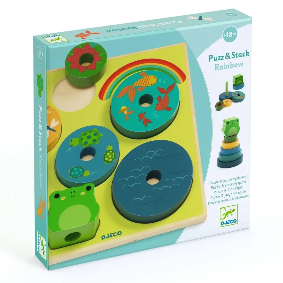 Puzzle à encastrer : Puzz & Stack Rainbow - Djeco