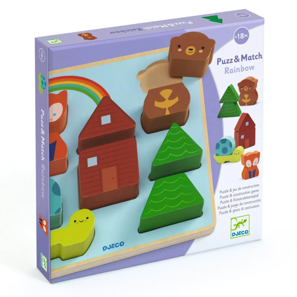 Puzzle à encastrer : Puzz & Match Rainbow - Djeco