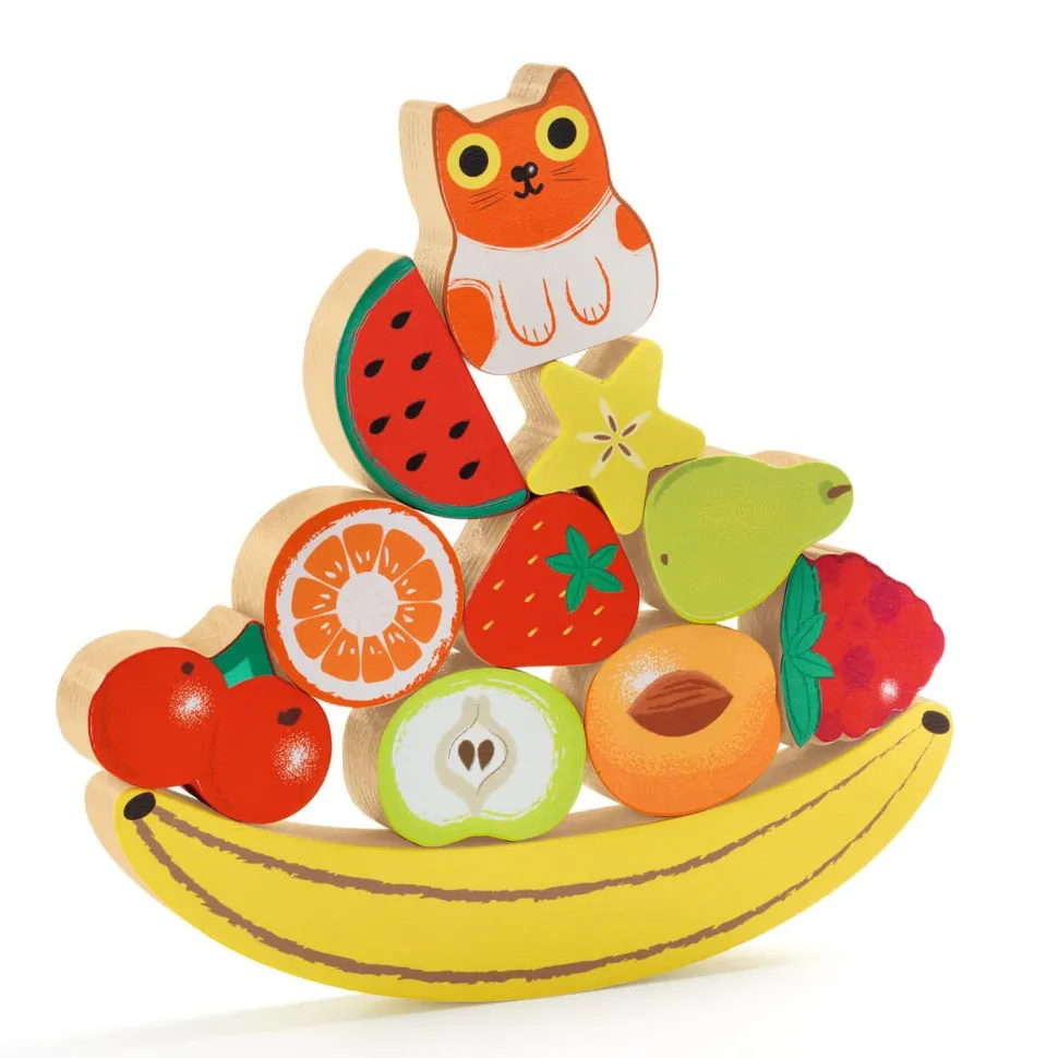 Puzzle à encastrer en bois et jeu d'équilibre : Boom Happy - Djeco