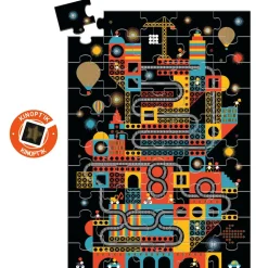 Puzzle 100 pièces : La ville animée - Djeco