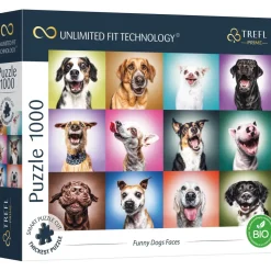 Puzzle 1000 pièces : Unlimited Fit Technology : Têtes de chiens amusants - Trefl Prime
