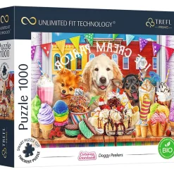 Puzzle 1000 pièces : Unlimited Fit Technology : Chien Peekers - Trefl Prime