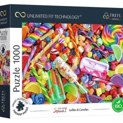 Puzzle 1000 pièces : Unlimited Fit Technology : Sucettes et Bonbons - Trefl Prime