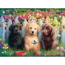 Puzzle 1000 pièces : Adorable scène de chiots - Schmidt