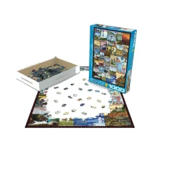 Puzzle 1000 pièces : Affiches anciennes de phares - Eurographics