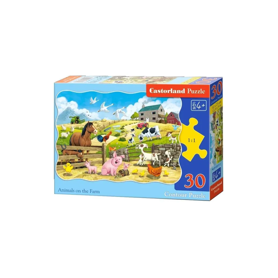 Puzzle 30 pièces : Animaux de la ferme - Castorland