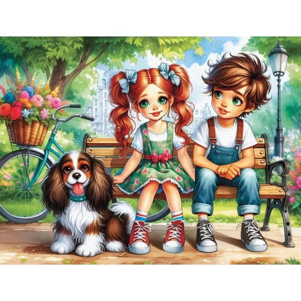 Puzzle 1000 pièces : APRÈS-MIDI D'ÉTÉ VINTAGE - JaCaRou