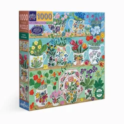 Puzzle 1000 pièces : Armoire florale - Eeboo