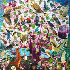 Puzzle 1000 pièces : Assemblée de hiboux - Eeboo