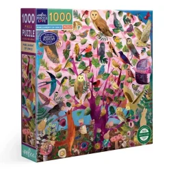 Puzzle 1000 pièces : Assemblée de hiboux - Eeboo