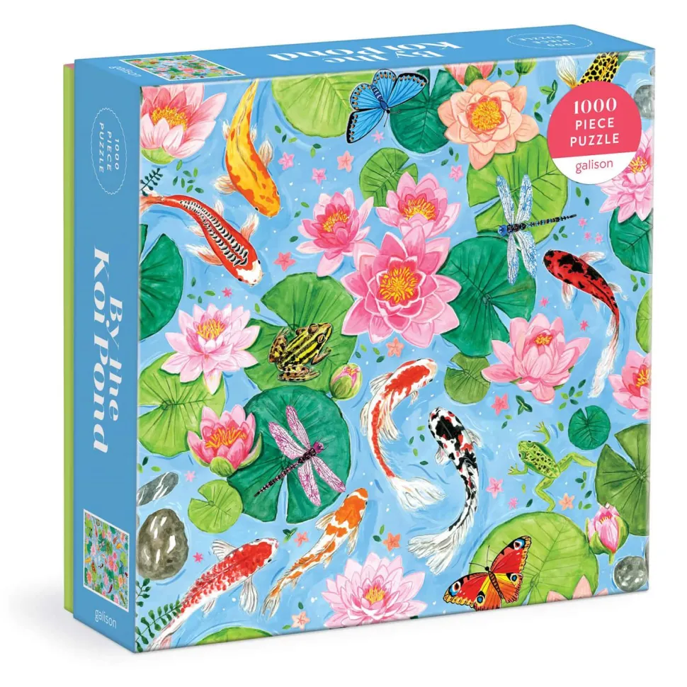 Puzzle 1000 pièces : Au bord de l'étang de Koi - Galison