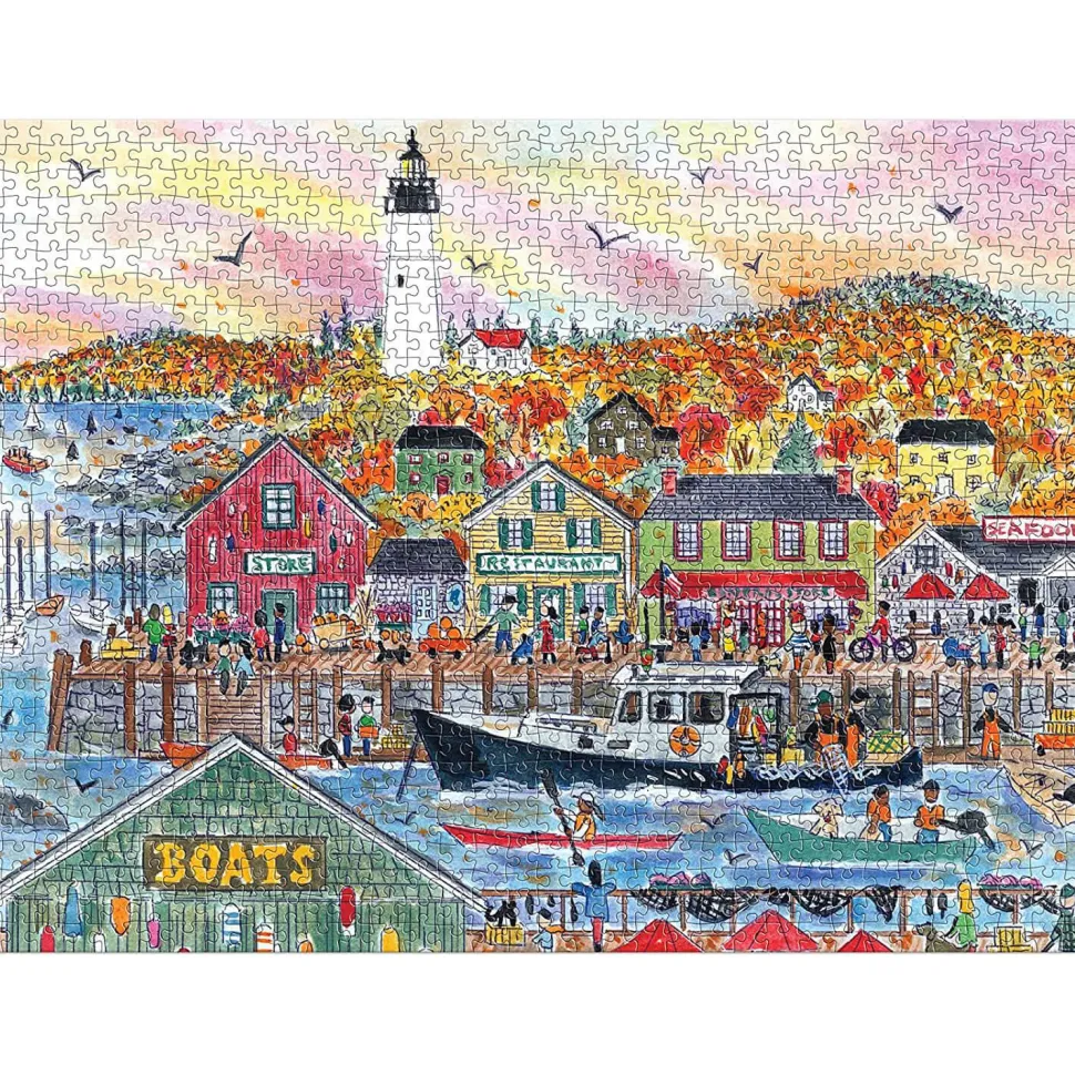 Puzzle 1000 pièces : Automne au bord de la mer, Michael Storrings - Galison
