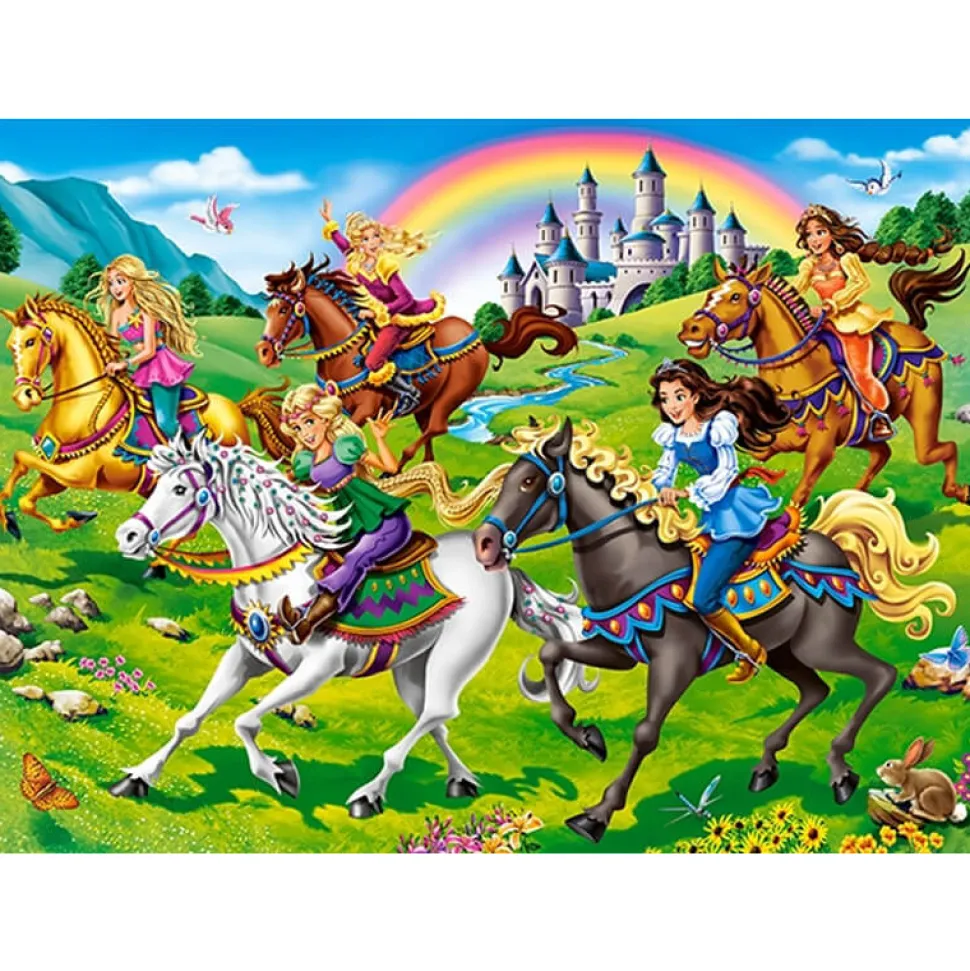 Puzzle 260 pièces : Balade à cheval des Princesses - Castorland