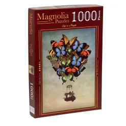 Puzzle 1000 pièces : Ballon Papillon - Magnolia