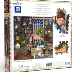 Puzzle 1000 pièces : Bibliothèque de l'Alchimiste - Eeboo