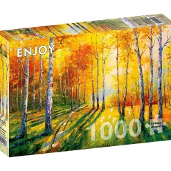 Puzzle 1000 Pièces : Bosquet de bouleaux - EnjoyPuzzle