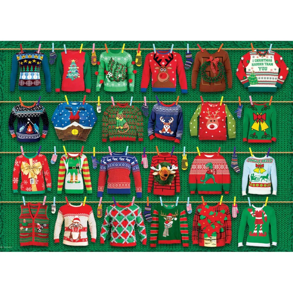 Puzzle 550 pièces : Boîte métal : Pulls moches de Noël - Eurographics
