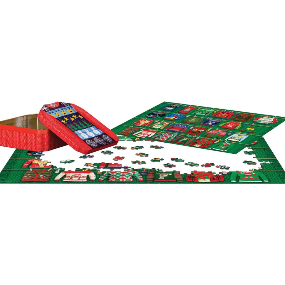 Puzzle 550 pièces : Boîte métal : Pulls moches de Noël - Eurographics