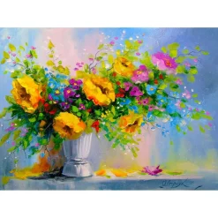 Puzzle 1000 Pièces : Bouquet de Fleurs Jaunes - EnjoyPuzzle