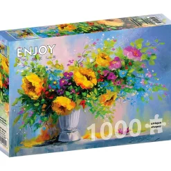 Puzzle 1000 Pièces : Bouquet de Fleurs Jaunes - EnjoyPuzzle