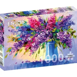 Puzzle 1000 Pièces : Bouquet de Lilas dans un Vase - EnjoyPuzzle
