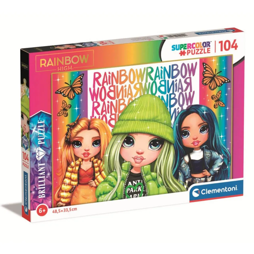 Puzzle 104 pièces : Brilliant : Rainbow High - Clementoni