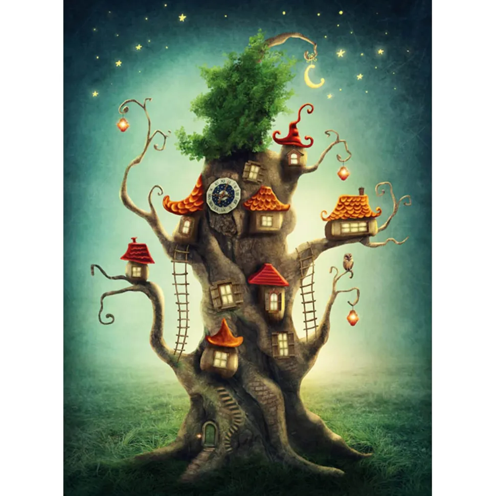 Puzzle 1000 pièces : Cabane dans l'arbre magique - Magnolia