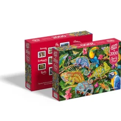 Puzzle 2000 pièces : Caméléons étonnants - CherryPazzi