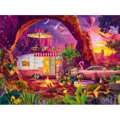 Puzzle 1000 pièces : Camping paradisiaque dans le désert - Schmidt