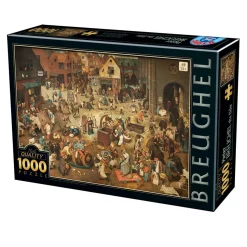 Puzzle 1000 pièces : Carnaval, Pieter Brueghel - DToys