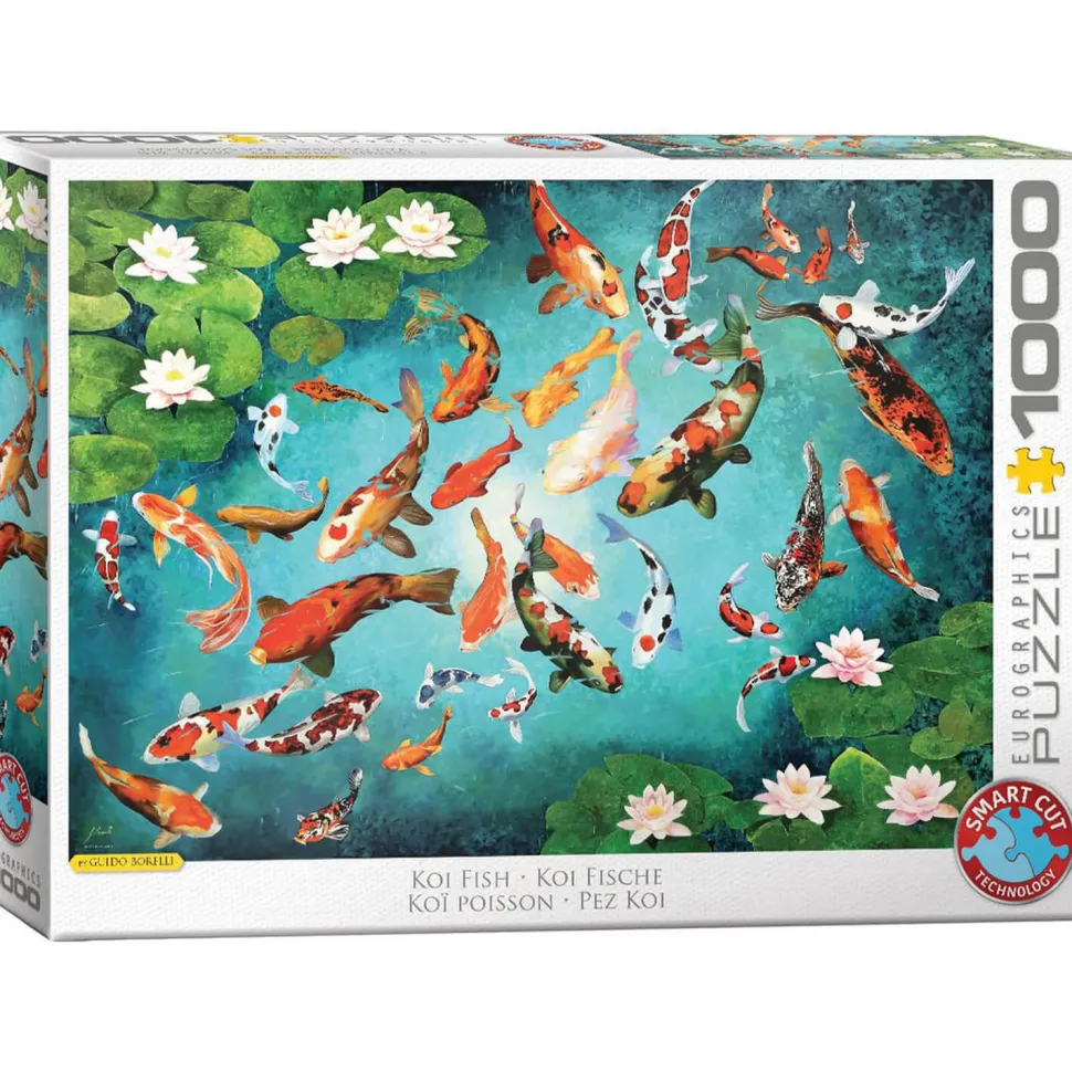 Puzzle 1000 pièces : Carpes Koï colorées - Eurographics