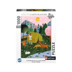 Puzzle 1000 pièces : Carte blanche : Let's go camping, Laura Lhuillier - Nathan