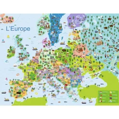 Puzzle 150 pièces : Carte d'Europe - Nathan
