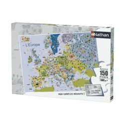 Puzzle 150 pièces : Carte d'Europe - Nathan