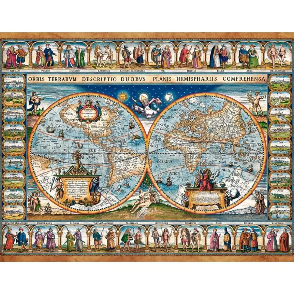 Puzzle 2000 pièces : carte du monde - Castorland