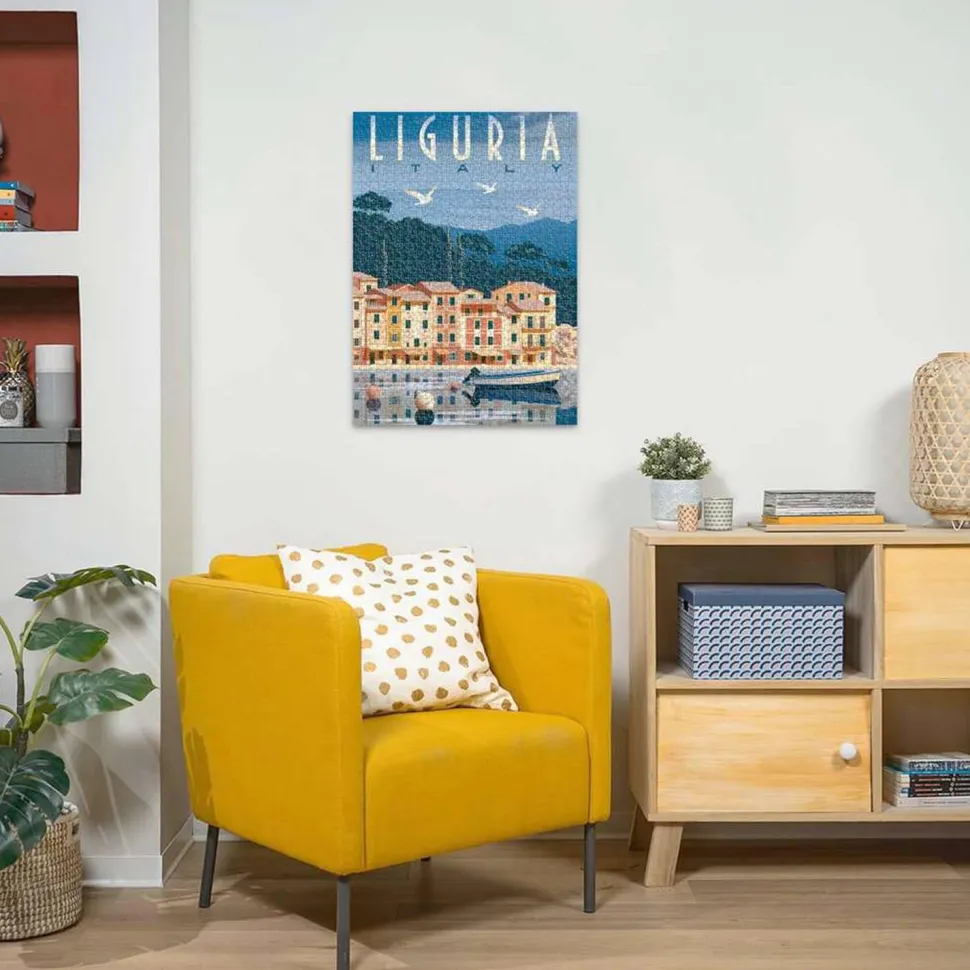 Puzzle 1000 pièces - Carte postale de Ligurie - Ravensburger