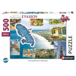 Puzzle 500 pièces : Carte postale de La Martinique - Nathan