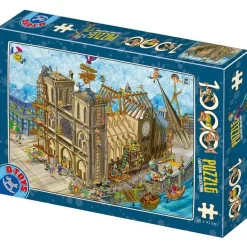 Puzzle 1000 pièces - Cartoon Notre Dame - DToys