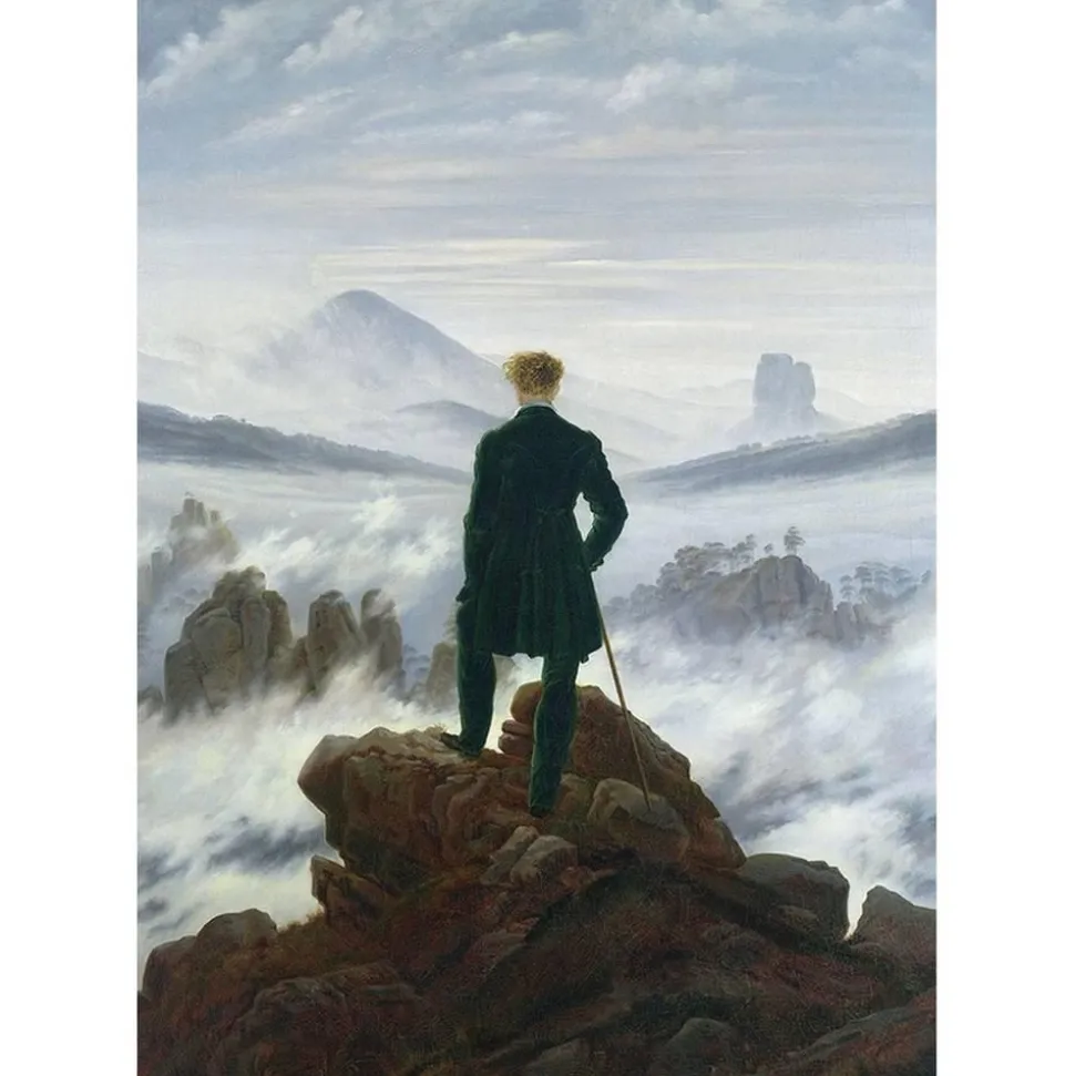 Puzzle 1000 pièces : C.d.friedrich - Le voyageur - Piatnik