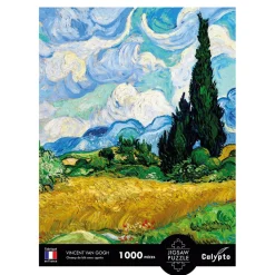 Puzzle 1000 pièces : Champ de blé avec cyprès, Vincent Van Gogh - Sentosphère