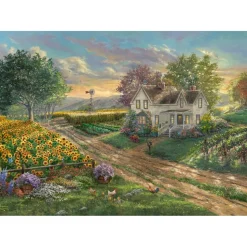 Puzzle 1000 pièces : Champs de tournesol - Schmidt