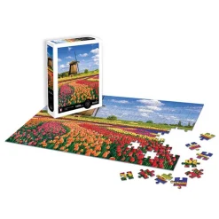 Puzzle 1000 pièces - Champs de tulipes - Hollande - Sentosphère