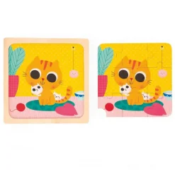 Puzzle 9 pièces : Chat Peanut - Janod