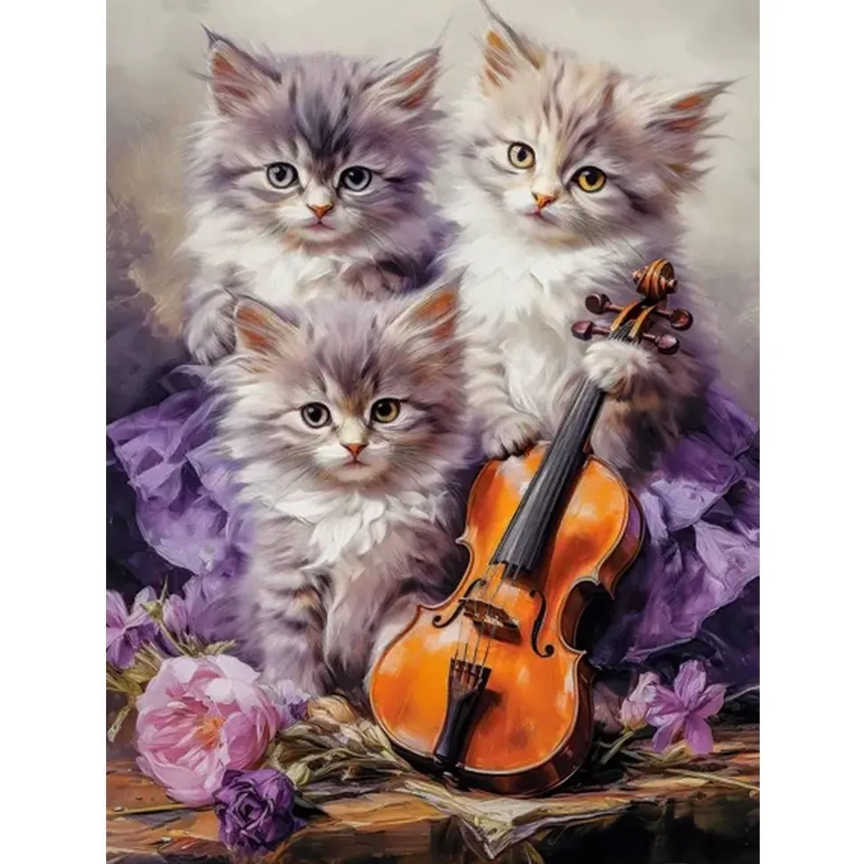 Puzzle 260 pièces : Chatons musicaux - Castorland