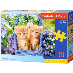 Puzzle 70 pièces : Chatons Roux - Castorland
